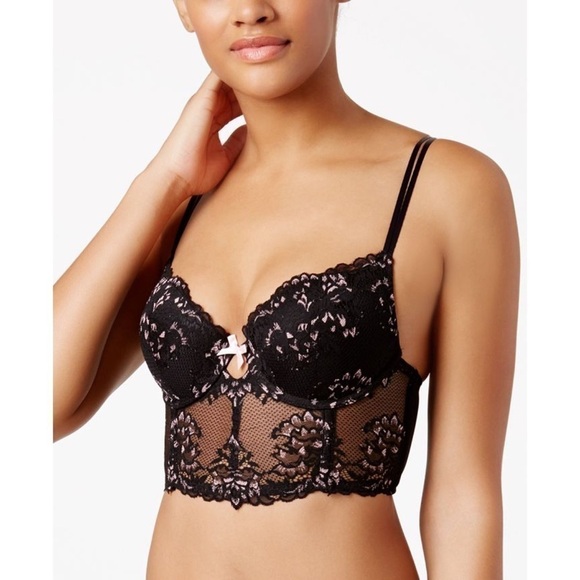 Maidenform Extra Sexy Floral Longline Push-Up Bra DM1122 - Picture 1 of 6
